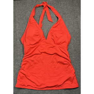 Athleta Orange Halter Swimsuit Tankini Top - Women's Size M